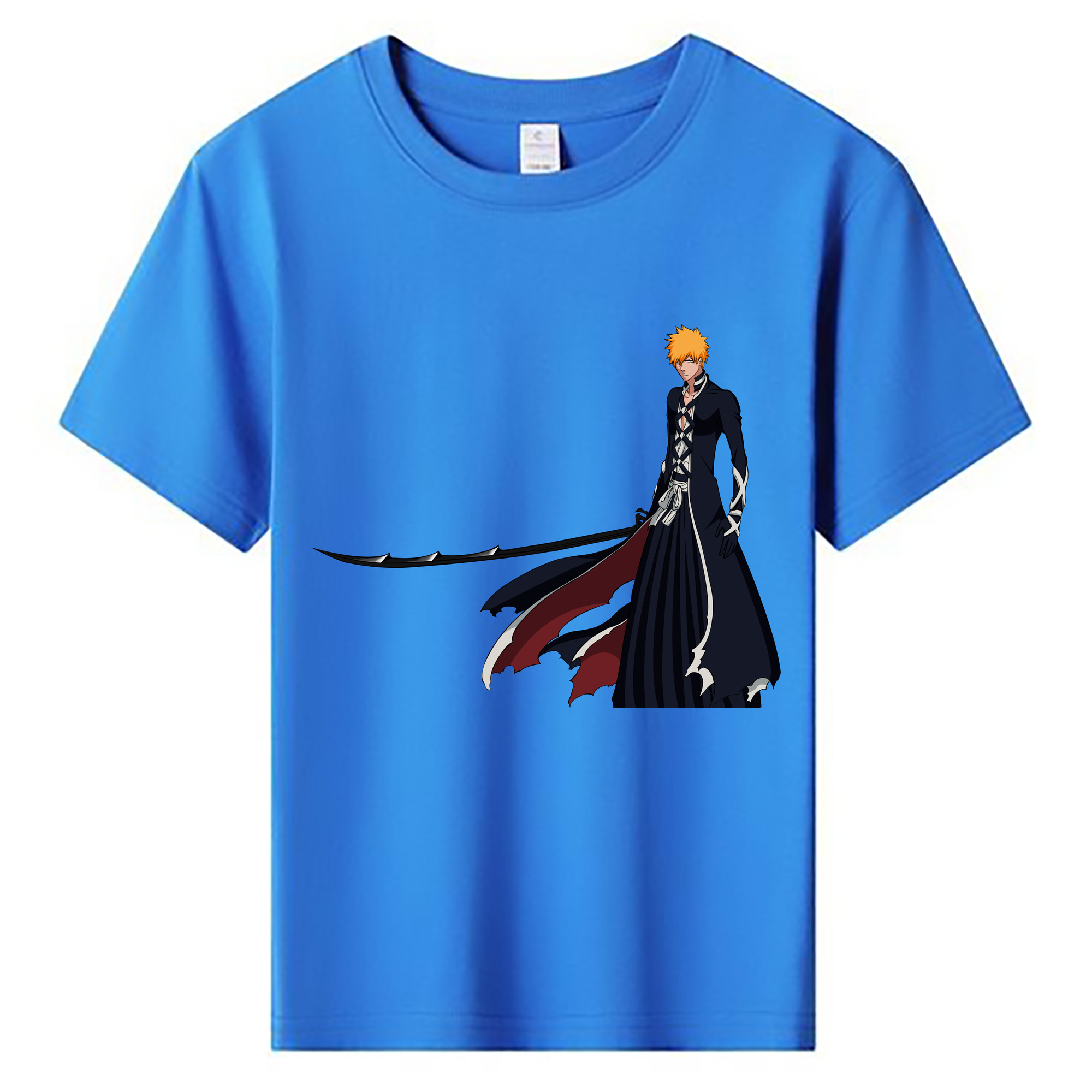 （画像用） ブリーチ 黒崎一護（くろさき いちご）BLEACH Kurosaki Ichigo 綿100％キッズTシャツ（フロントプリント）